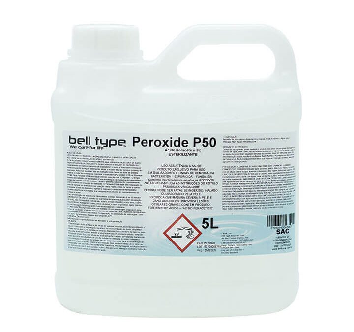 PEROXIDE P50: Solução de Ácido Peracético a 5% (Galão de 5 litros)